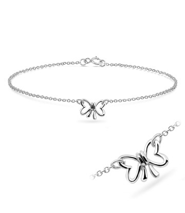 Lovely Bow Silver Bracelet BRS-13